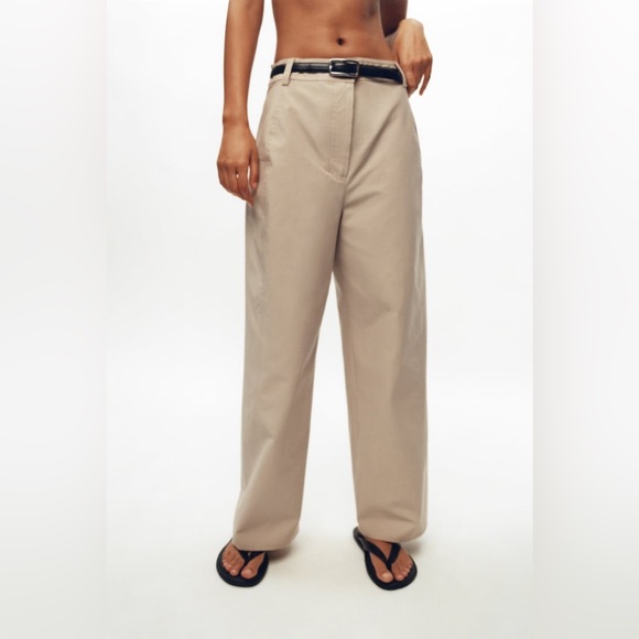 NWT ZARA Culottes with Topstitching High-rise Wide Leg Bloggers Fave. size 29 - Picture 5 of 8